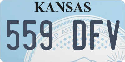 KS license plate 559DFV