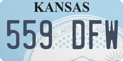 KS license plate 559DFW