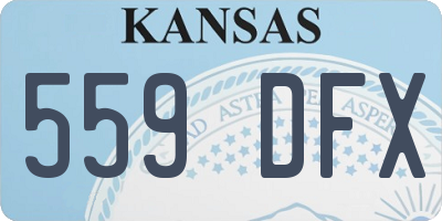 KS license plate 559DFX