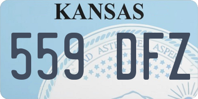 KS license plate 559DFZ