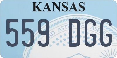 KS license plate 559DGG