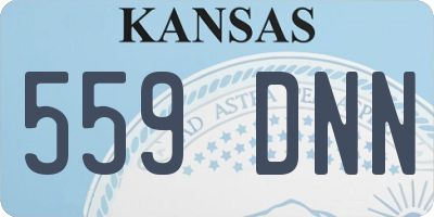 KS license plate 559DNN