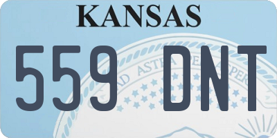 KS license plate 559DNT