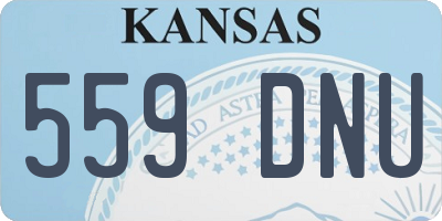 KS license plate 559DNU