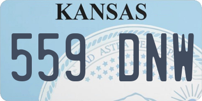 KS license plate 559DNW