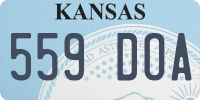 KS license plate 559DOA