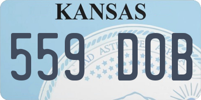 KS license plate 559DOB