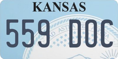 KS license plate 559DOC