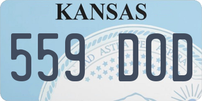 KS license plate 559DOD