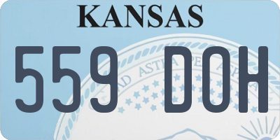 KS license plate 559DOH