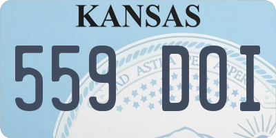 KS license plate 559DOI