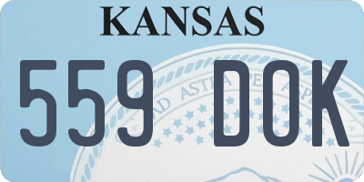 KS license plate 559DOK