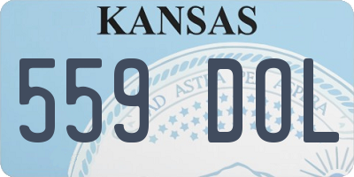 KS license plate 559DOL