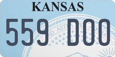 KS license plate 559DOO