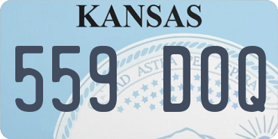 KS license plate 559DOQ