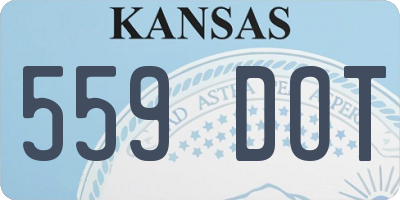 KS license plate 559DOT