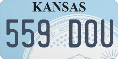 KS license plate 559DOU