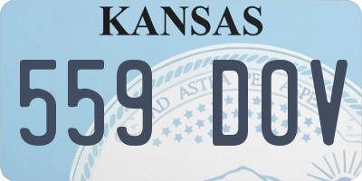 KS license plate 559DOV