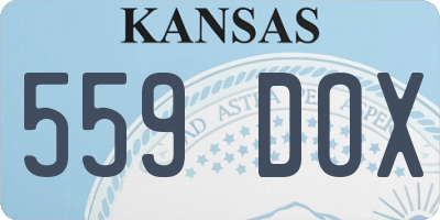 KS license plate 559DOX