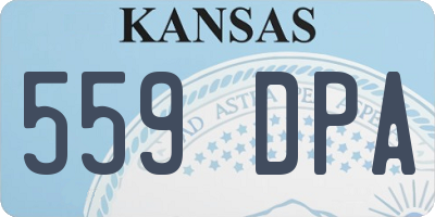KS license plate 559DPA