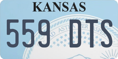 KS license plate 559DTS
