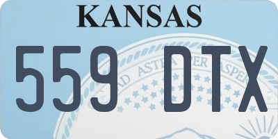 KS license plate 559DTX