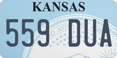 KS license plate 559DUA