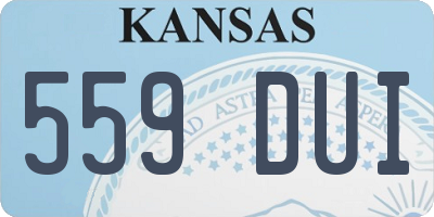 KS license plate 559DUI