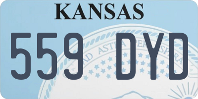 KS license plate 559DYD