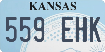KS license plate 559EHK