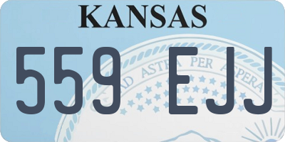 KS license plate 559EJJ