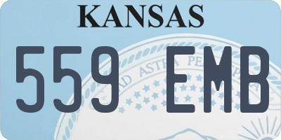 KS license plate 559EMB