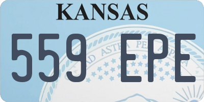 KS license plate 559EPE