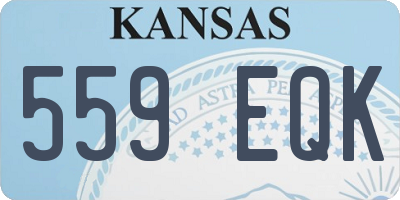KS license plate 559EQK
