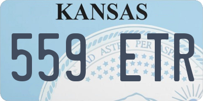 KS license plate 559ETR