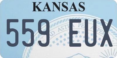 KS license plate 559EUX