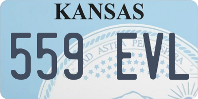 KS license plate 559EVL