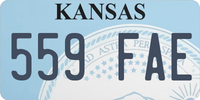 KS license plate 559FAE