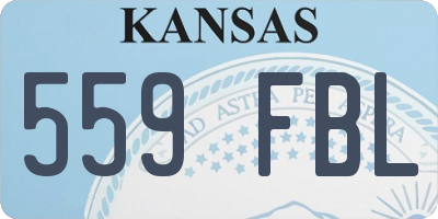 KS license plate 559FBL