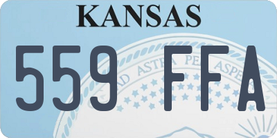 KS license plate 559FFA