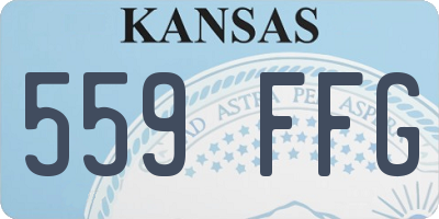 KS license plate 559FFG