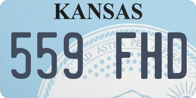 KS license plate 559FHD