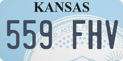 KS license plate 559FHV