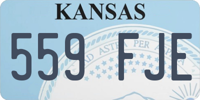 KS license plate 559FJE