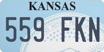 KS license plate 559FKN