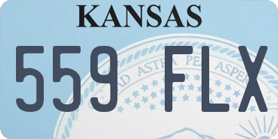 KS license plate 559FLX