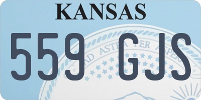KS license plate 559GJS