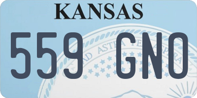 KS license plate 559GNO