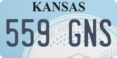 KS license plate 559GNS