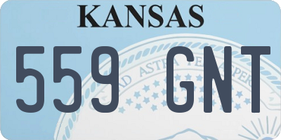 KS license plate 559GNT